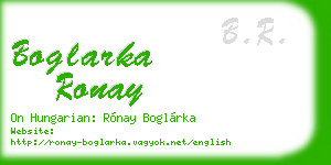 boglarka ronay business card